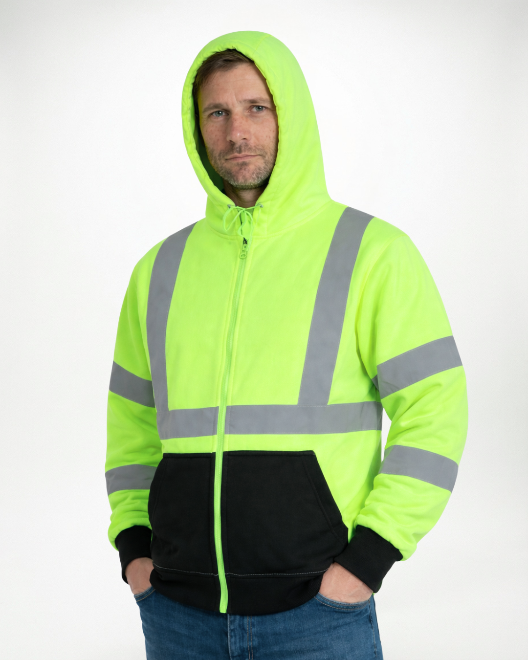 Forge Men's Hi-Vis Hooded Sweatshirt