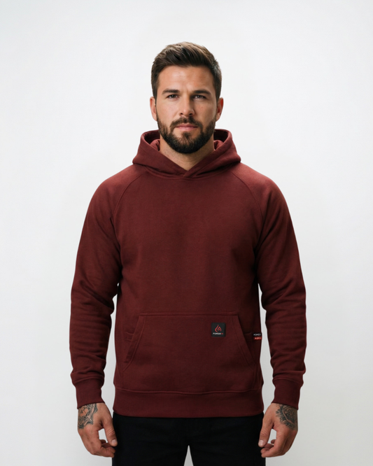 Forge Fr Men's Burgundy Hoodie With Graphic