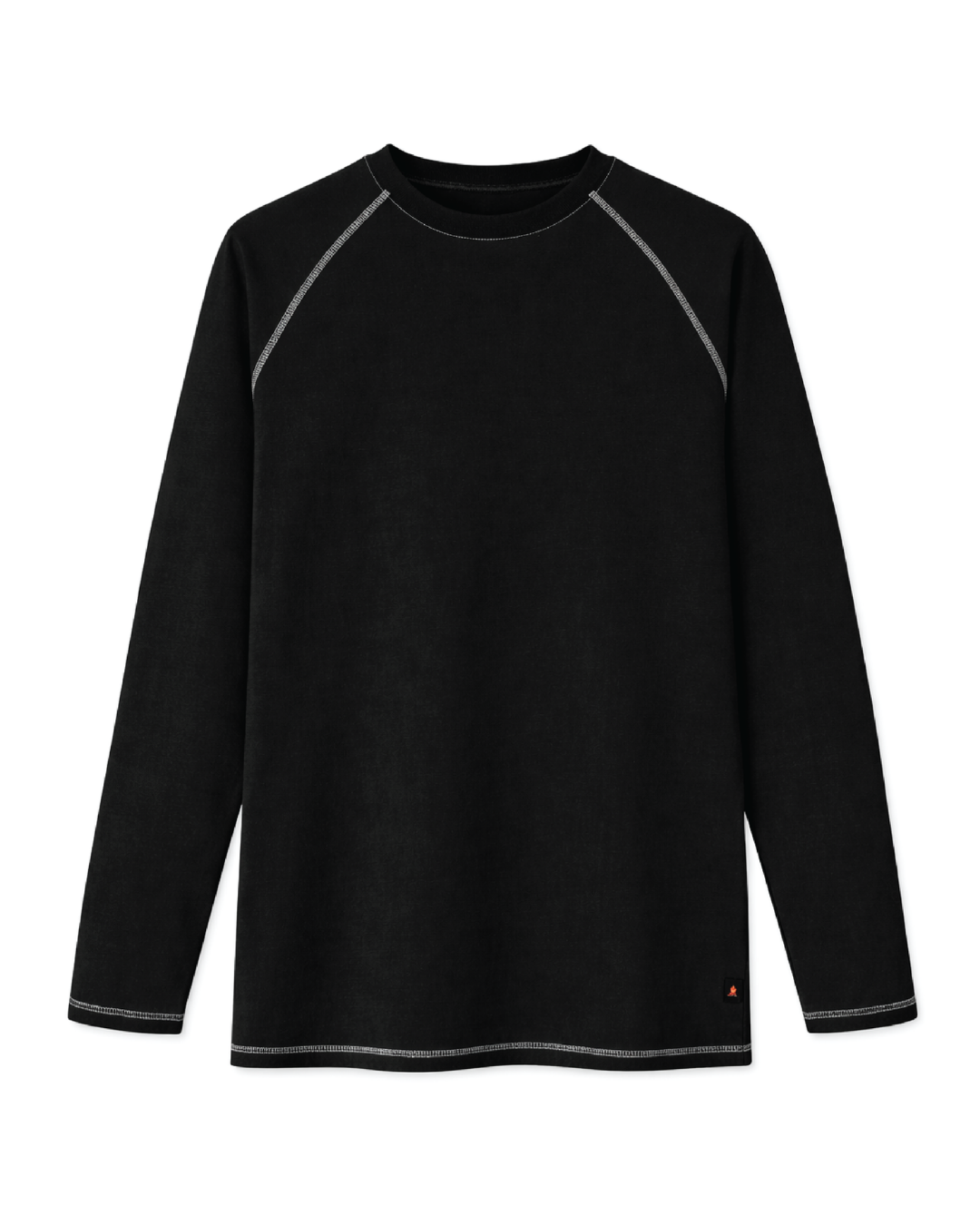 Forge Fr Men's Thermal Black T-Shirt With Contrast Stitching