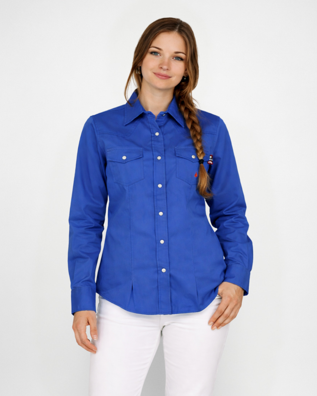 Forge Fr Women's Royal Blue Long Sleeve Shirt FORGE FR Forge Fr Women's Royal Blue Long Sleeve Shirt FORGE FR