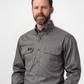 FORGE FR MEN'S Double Pocket LIGHT GREY LONG SLEEVE SHIRT
