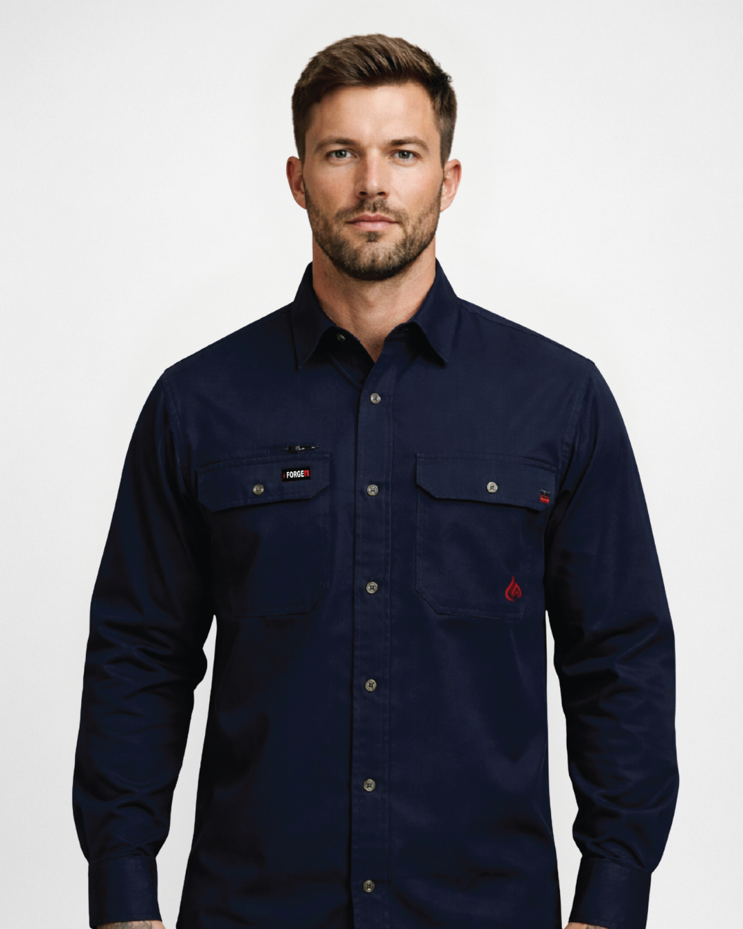 FORGE FR MEN'S NAVY  LONG SLEEVE SHIRT