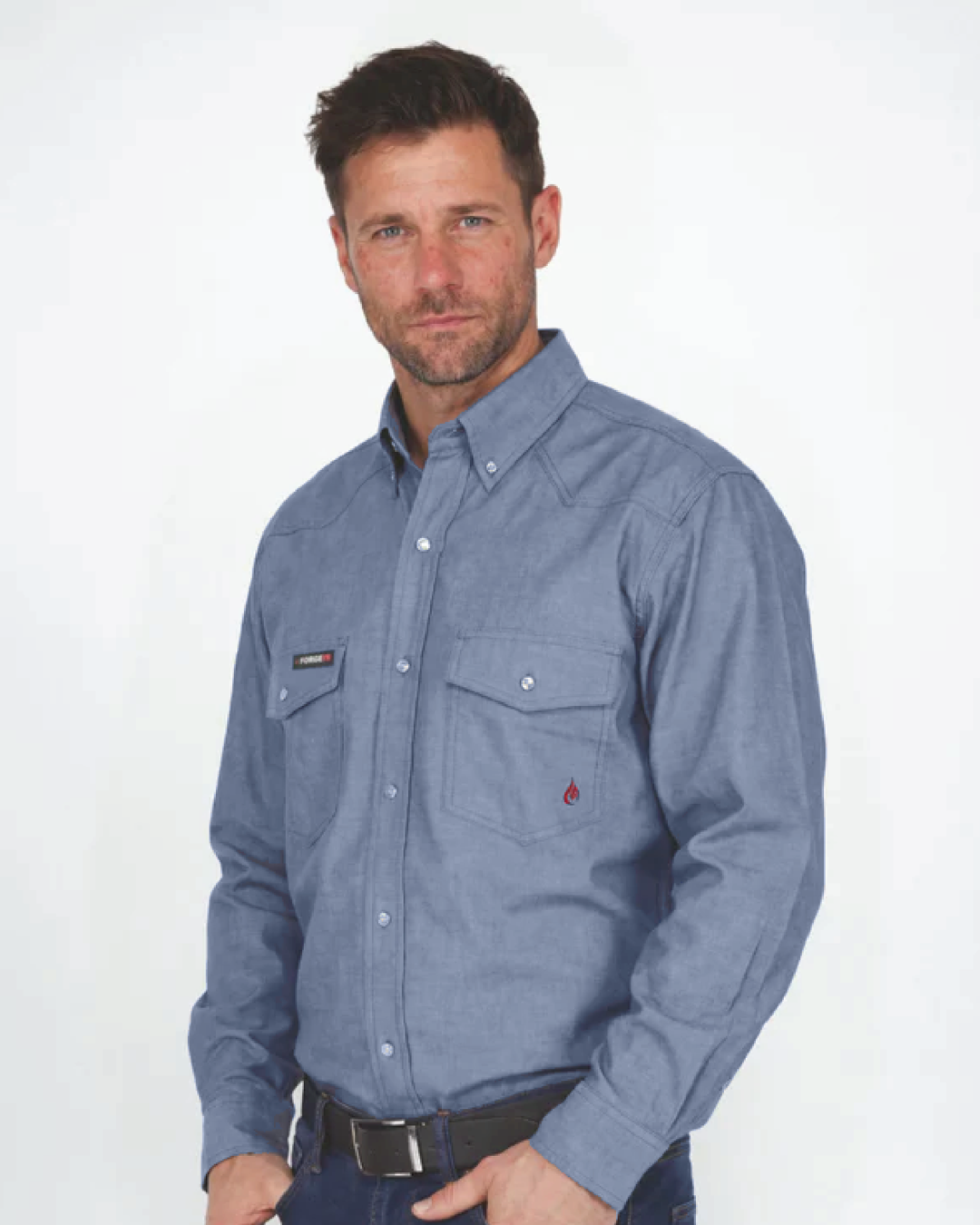 Forge Fr Men's Chambray Long Sleeve Shirt – FORGE FR