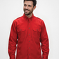 Forge Fr Men's Red Button Long Sleeve Shirt