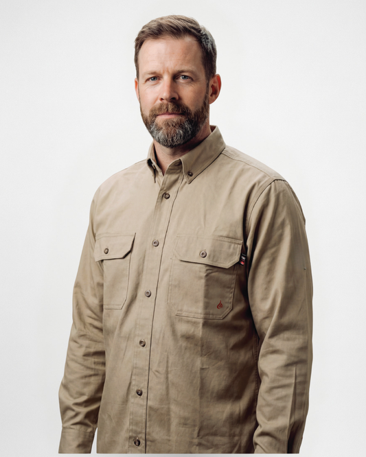 Forge Fr Men's Stone Button Long Sleeve Shirt