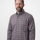 FORGE FR MEN'S Maroon PLAID LONG SLEEVE BUTTON SHIRT