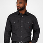 FORGE FR MEN'S Black Double Pocket PLAID LONG SLEEVE SNAPS SHIRT