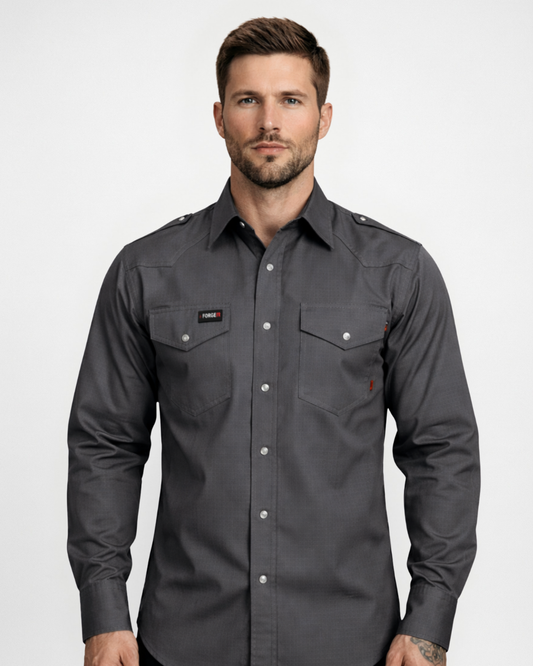 MEN'S FR Grey SNAP RIPSTOP SHIRT