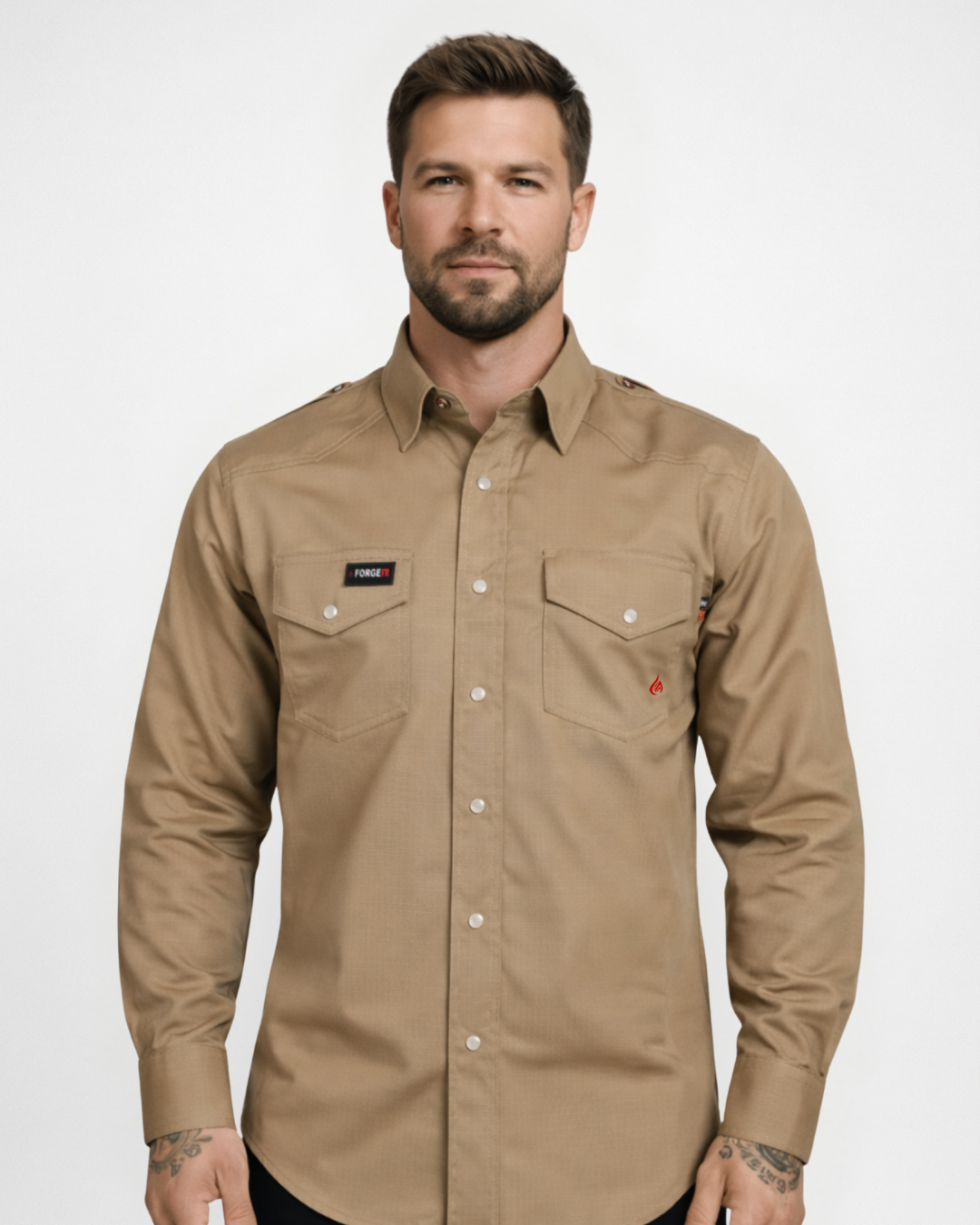 MEN'S FR Khaki SNAP RIPSTOP SHIRT