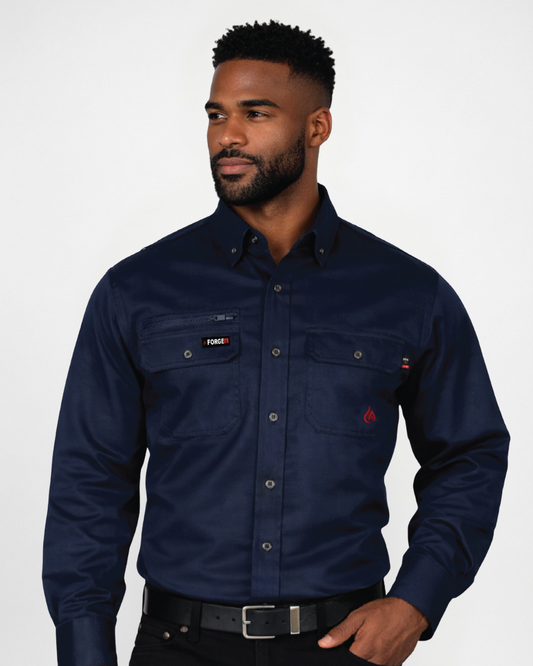 FORGE FR MEN'S  RIPSTOP VENT BUTTON SHIRT