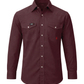 Forge Fr Men's Solid Long Sleeve Burgundy Shirt