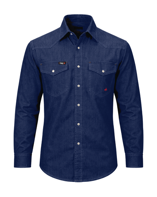 Forge Fr Men's Denim Long Sleeve Shirt