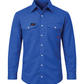 Forge Fr Men's Solid Royal Blue Long Sleeve Shirt