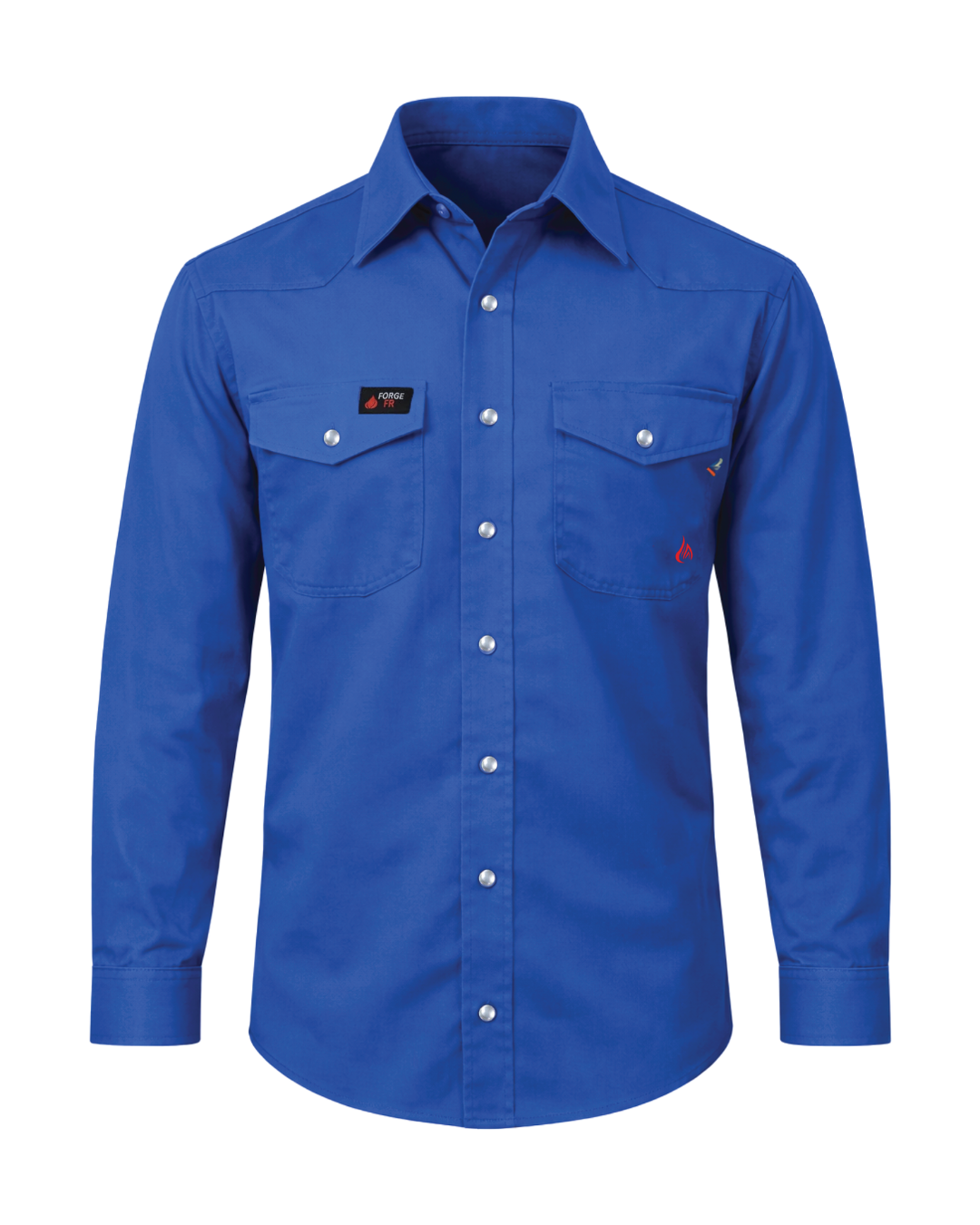 Forge Fr Men's Solid Royal Blue Long Sleeve Shirt
