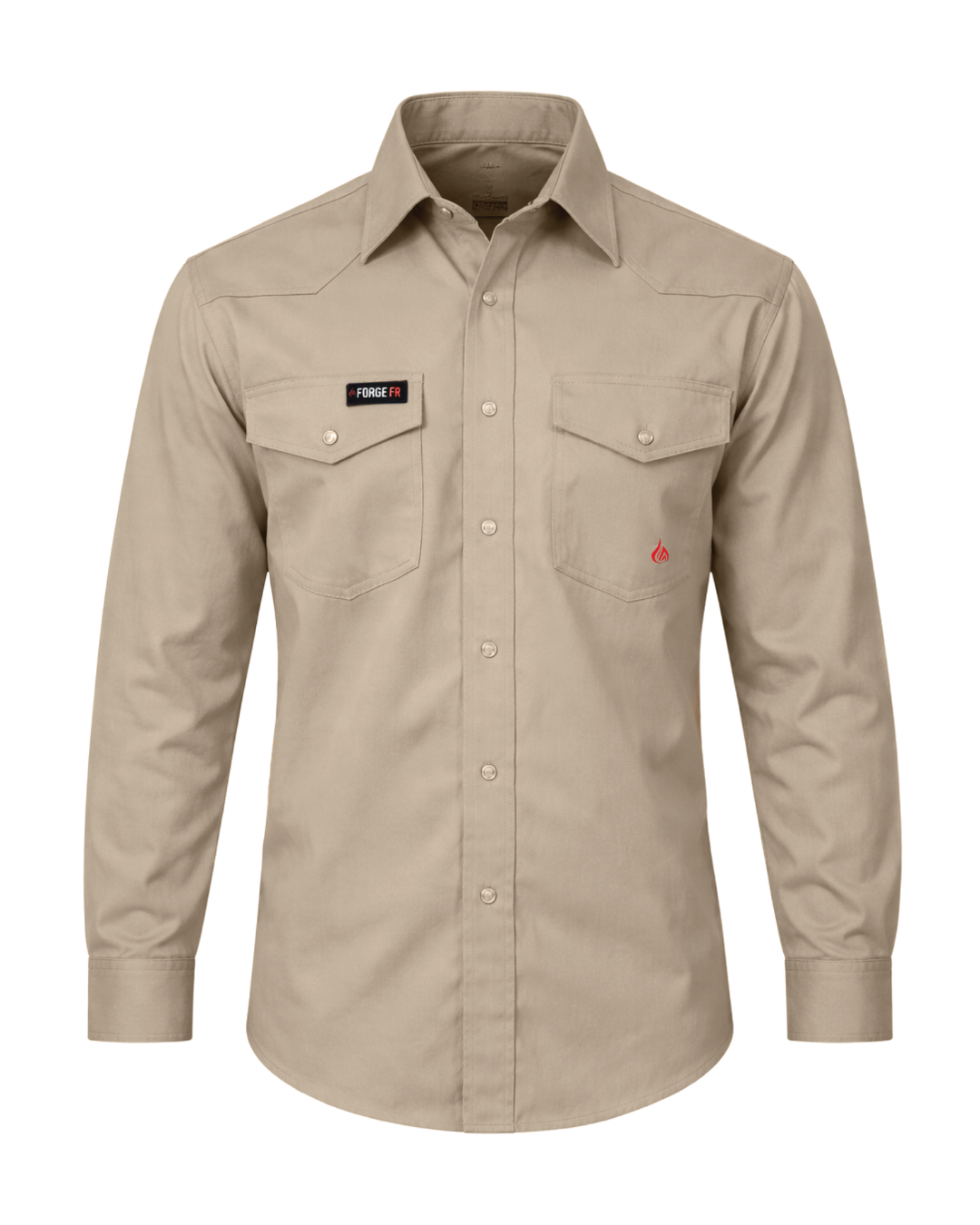 Forge Fr Men's Solid Stone Long Sleeve Shirt