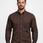 Forge Fr Men's Brown Printed Long Sleeve Shirt