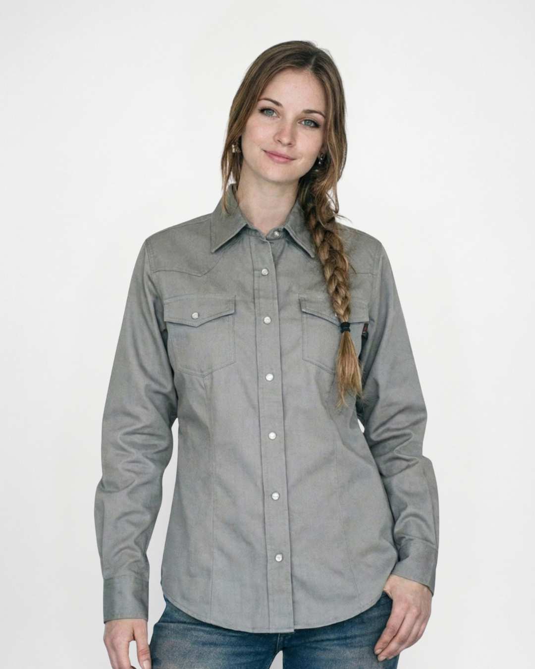 Forge Fr Women's Grey Long Sleeve Shirt