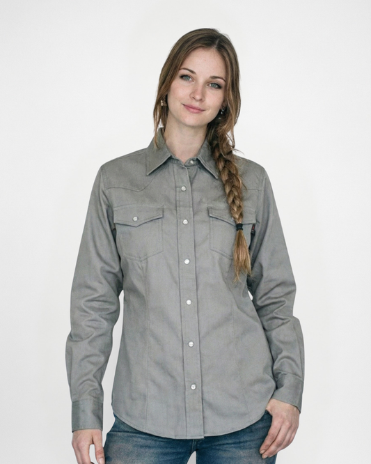 Forge Fr Women's Grey Long Sleeve Shirt