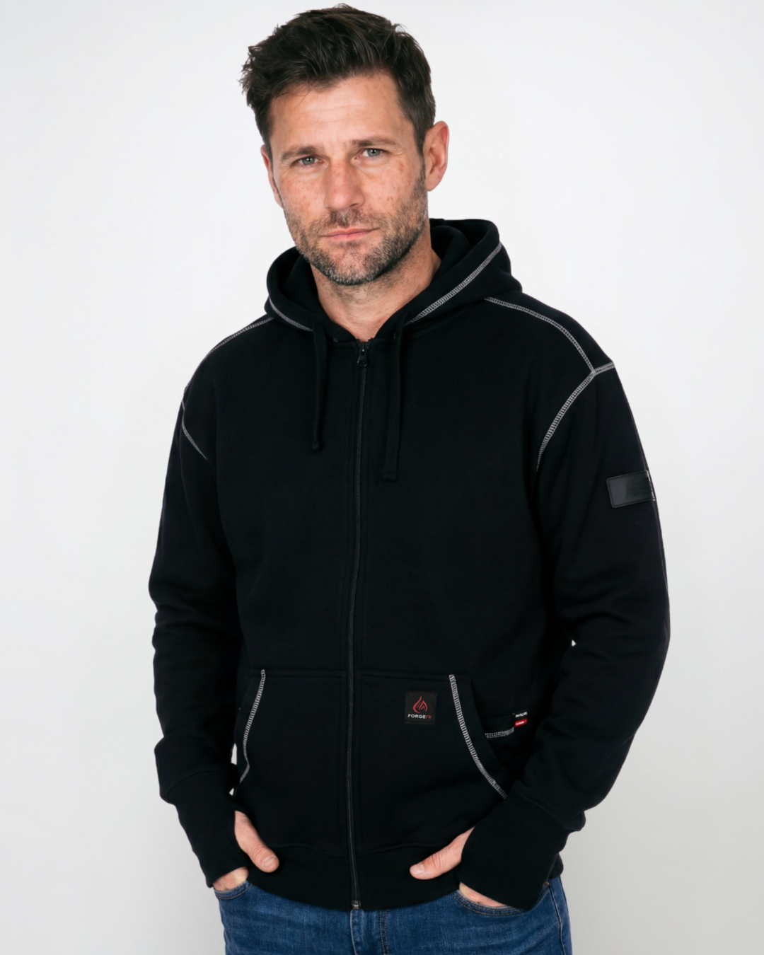 Forge Fr Men's Black Hoodie With Zipper – FORGE FR