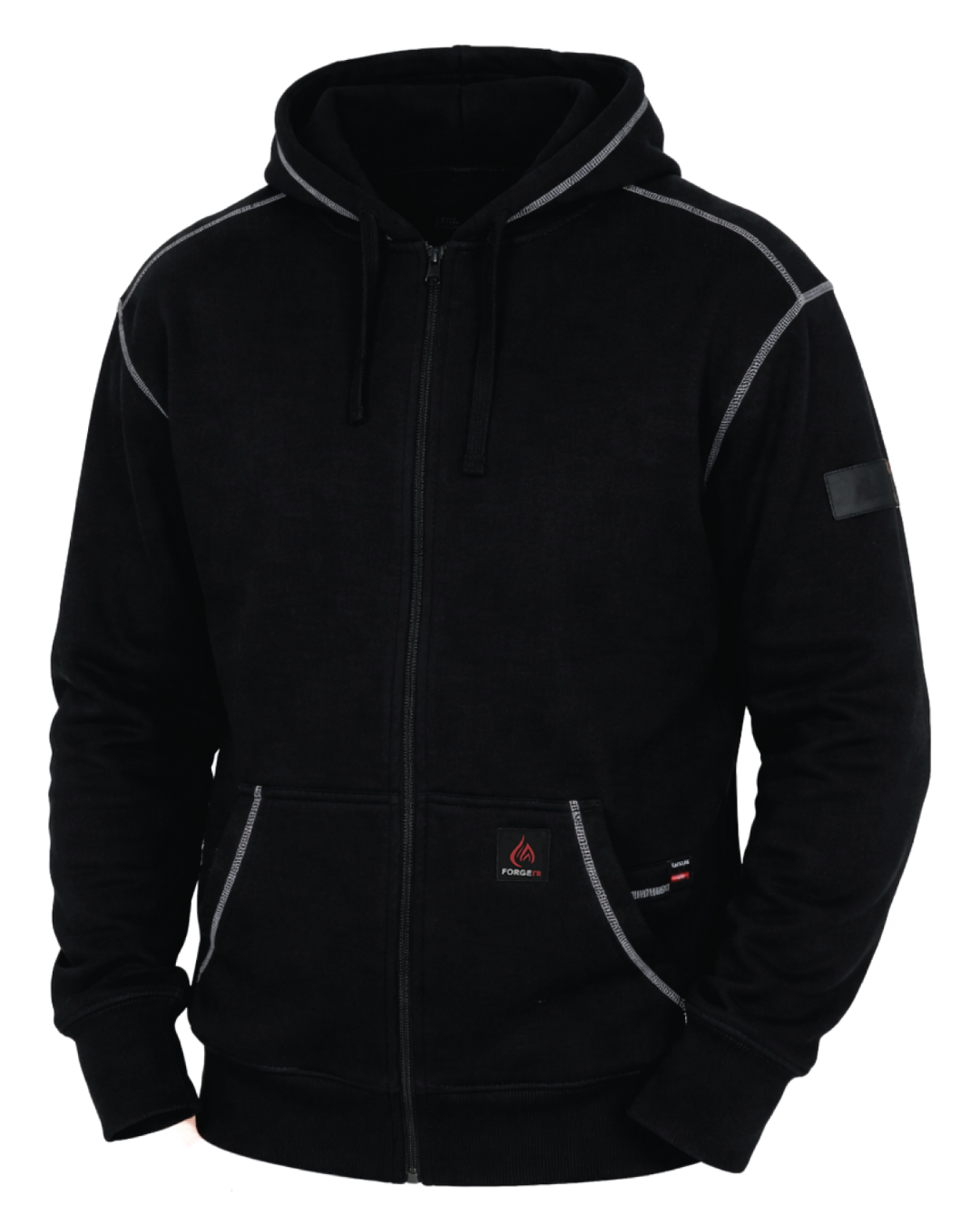 Forge Fr Men's Black Hoodie With Zipper – FORGE FR Forge Fr Men's Black Hoodie With Zipper – FORGE FR
