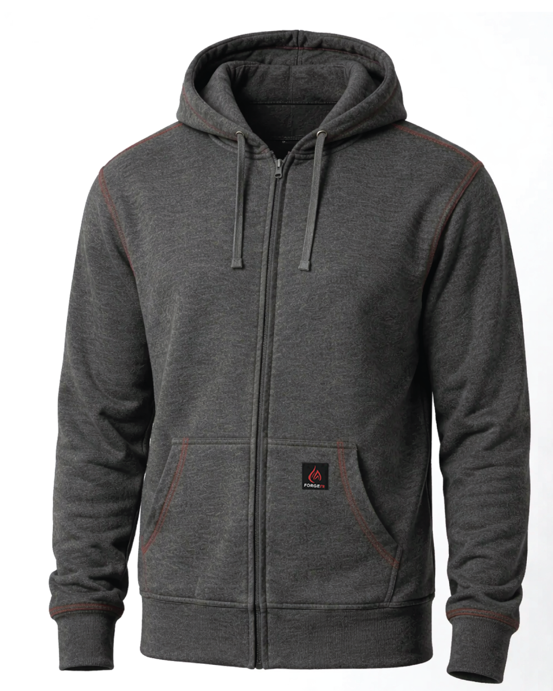 Forge Fr Men's Charcoal Grey Hoodie With Zipper – FORGE FR