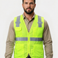 Forge  Men's Hi-Vis Surveyor Zip Eight Pocket Vest