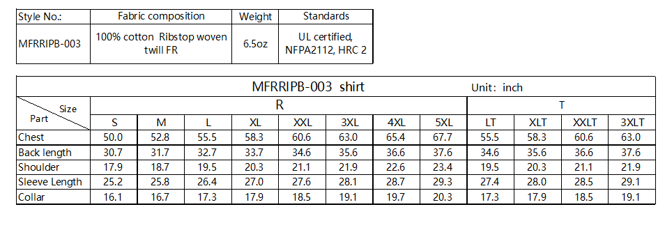 MEN'S FR Navy BUTTON RIPSTOP SHIRT
