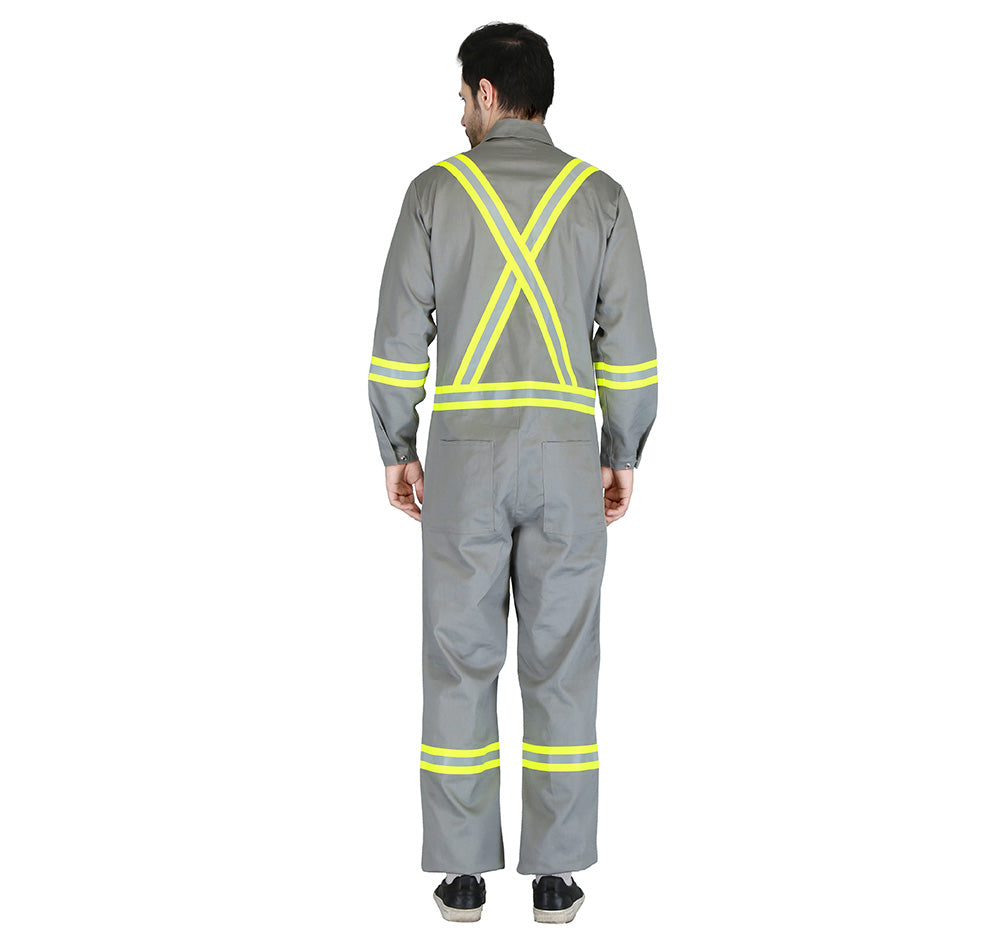 Forge Fr Men's Grey Coverall With Taping