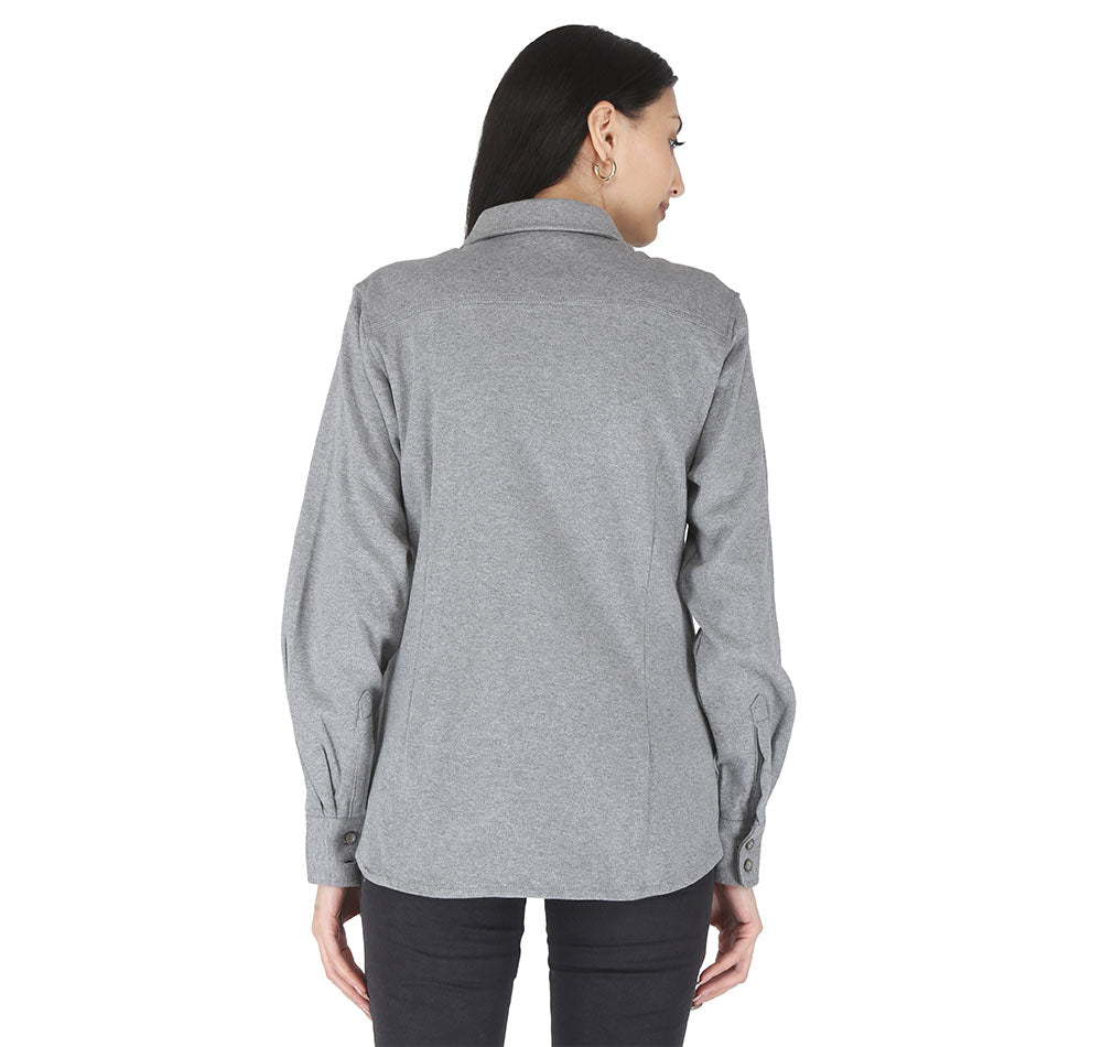 Forge Fr Women's Knitted grey Long Sleeve Shirt