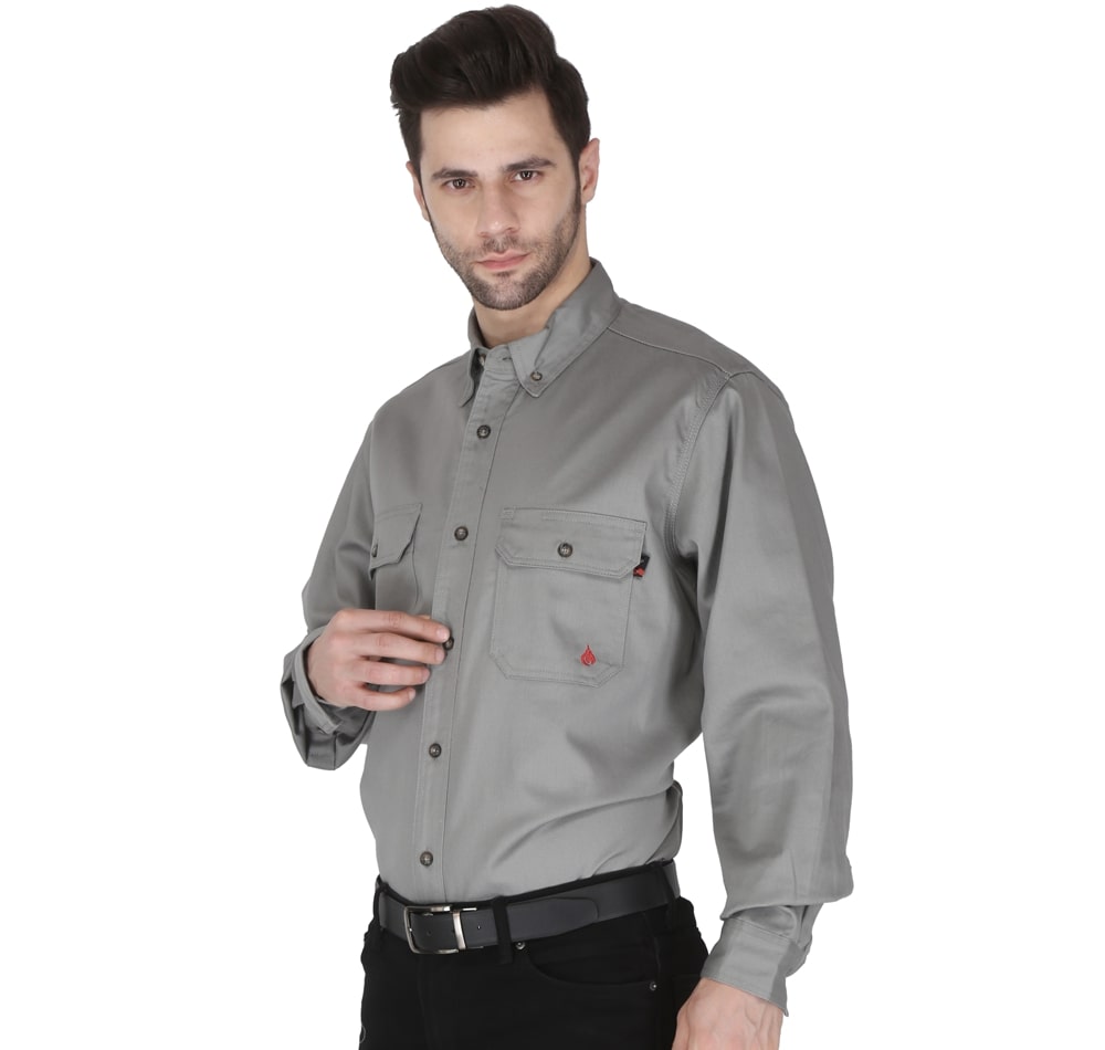 Light grey best sale long sleeve shirt