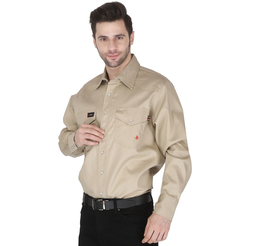 Forge Fr Men's Solid Stone Long Sleeve Shirt