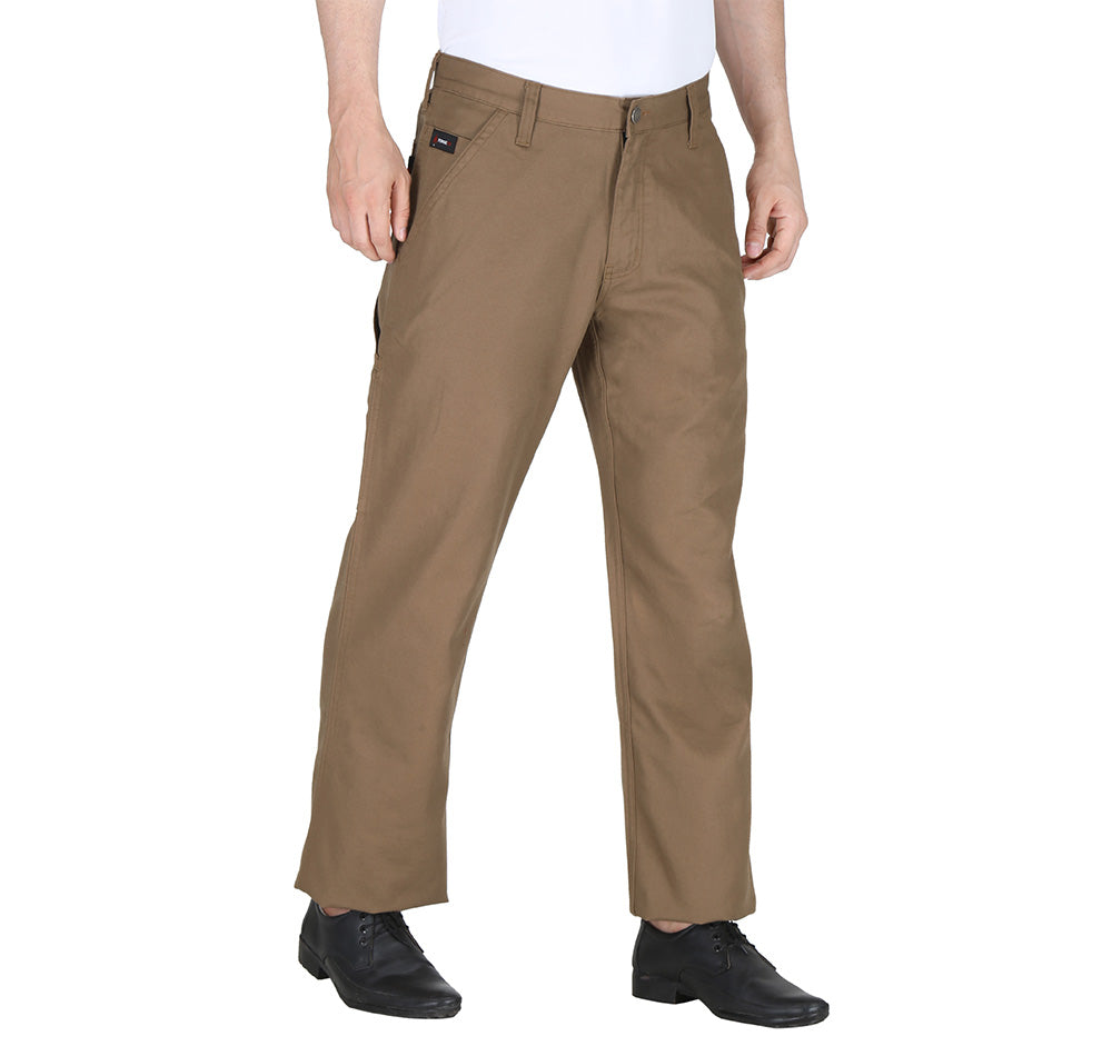 Herringbone brown Trousers for men Made in Italy Exibit