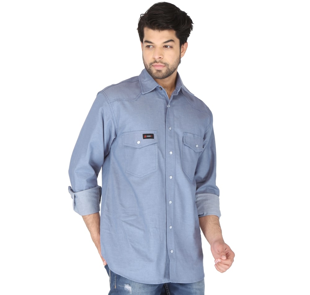 Forge Fr Men's Chambray Long Sleeve Shirt