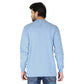 Forge Fr Men's Light Blue Henley Neck Long Sleeve T-shirt