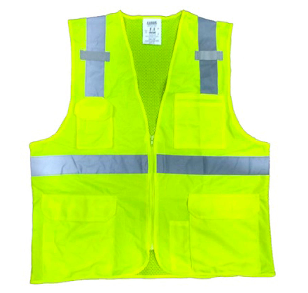 Forge Fr Men's Hi-Vis Surveyor Zip Eight Pocket Vest