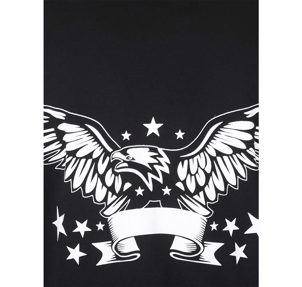 Forge Fr Men's Eagle print Black Long Sleeve T-shirt