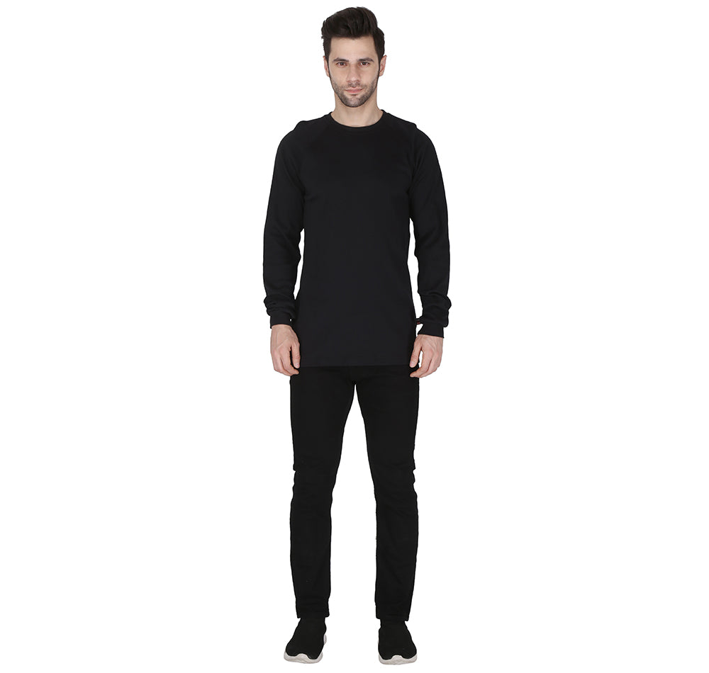 Forge Fr Men's Ripped Framework Black Long Sleeve T-shirt