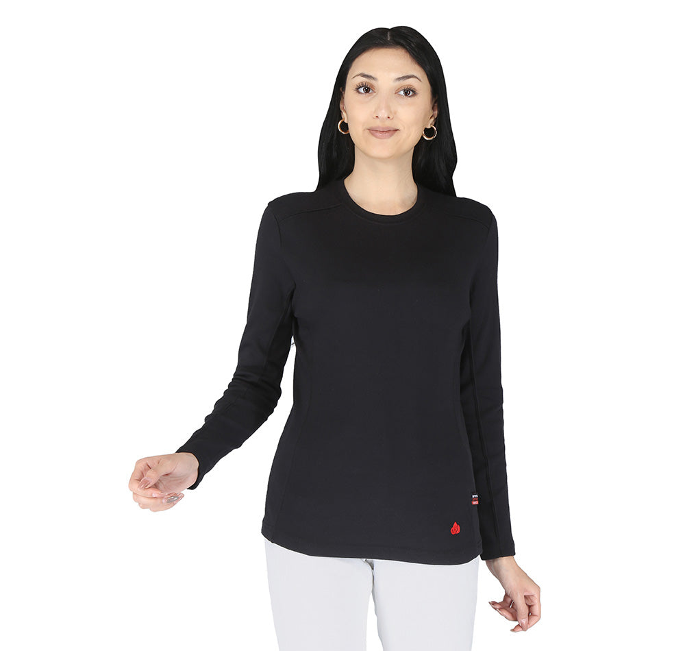 Forge Fr Women's Black Crew neck T-shirt