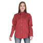Forge Fr Women's Red Printed Long Sleeve Shirt