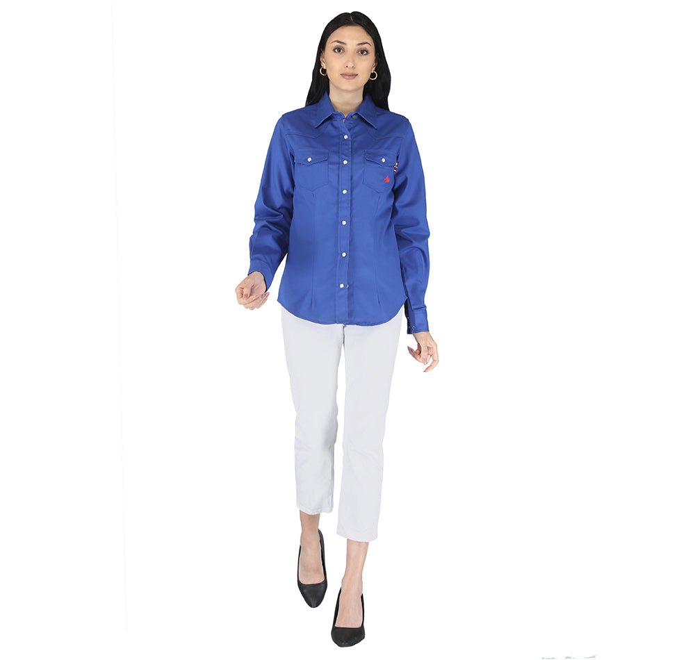 Forge Fr Women's Royal Blue Long Sleeve Shirt