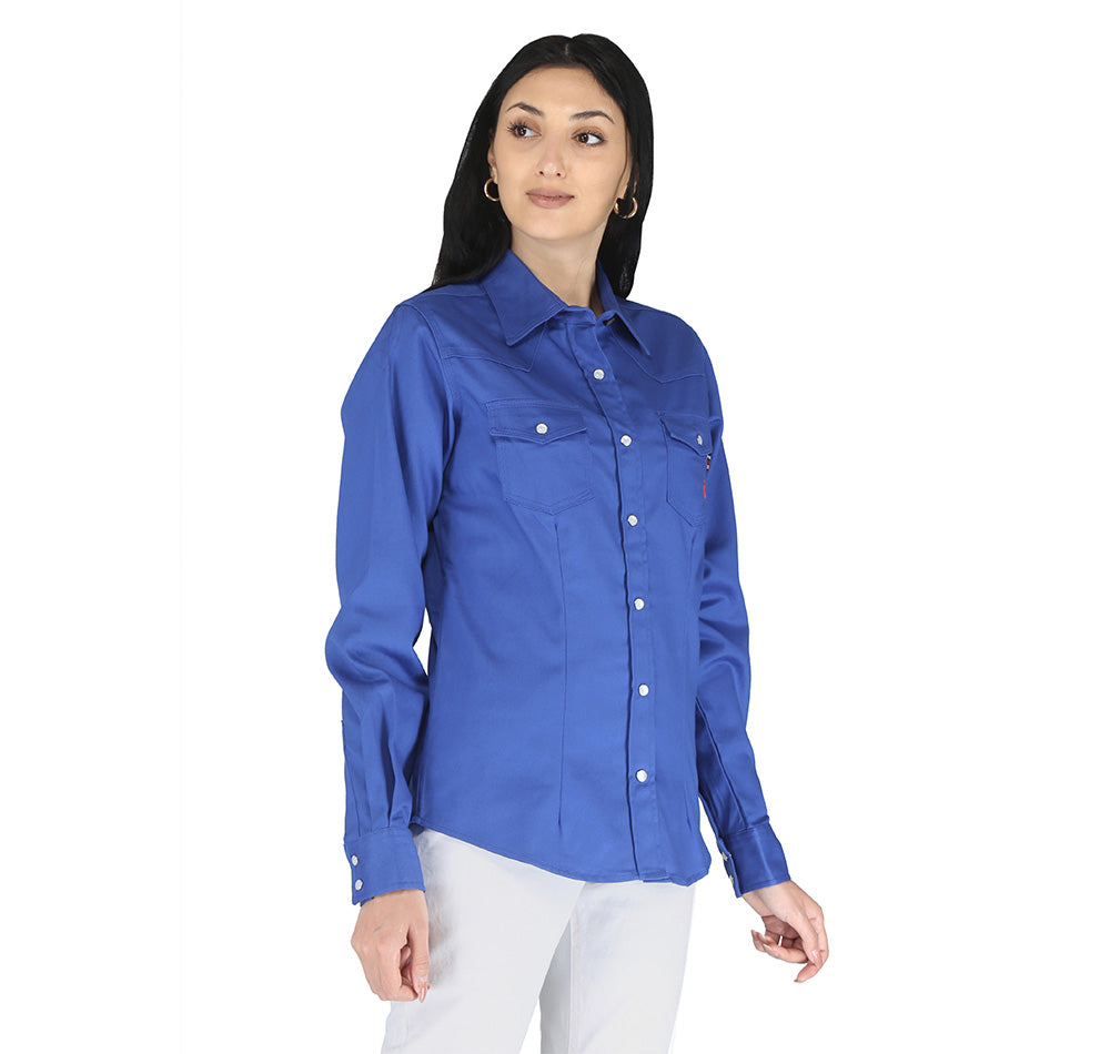 Forge Fr Women's Royal Blue Long Sleeve Shirt