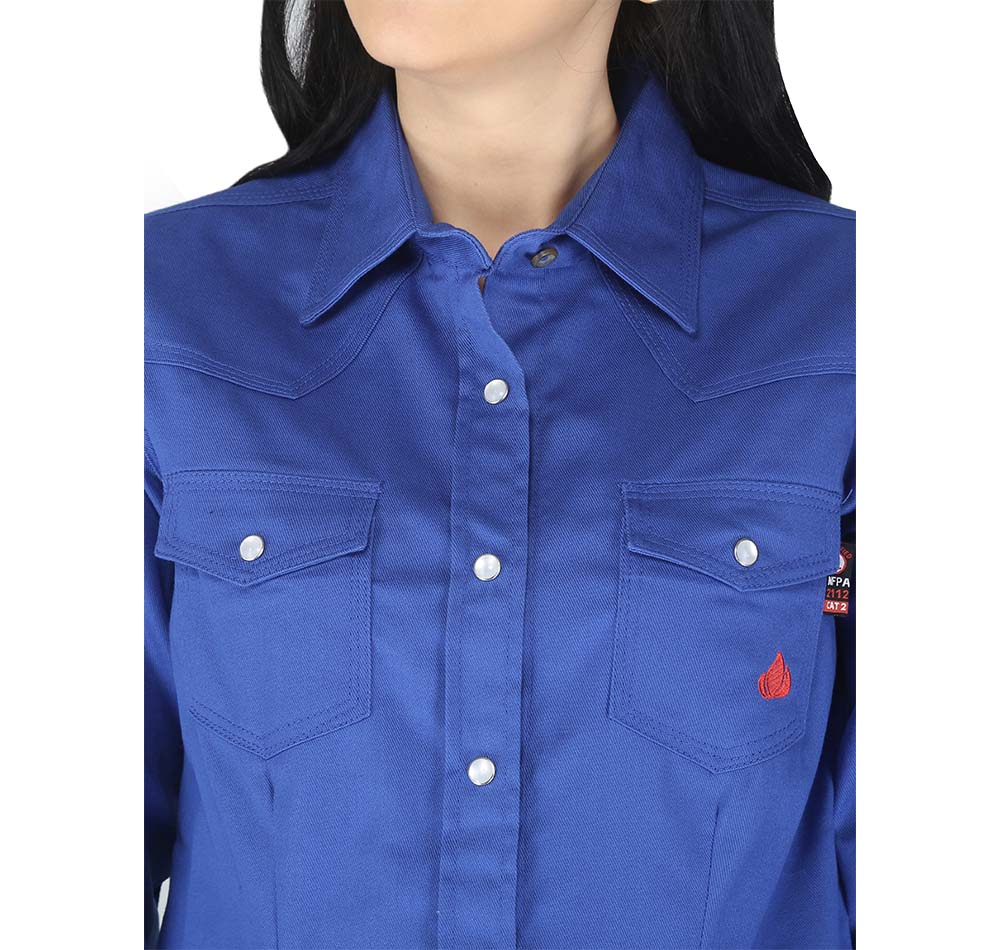 Forge Fr Women's Royal Blue Long Sleeve Shirt