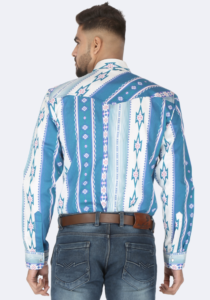 Aztec Printed Long Sleeve Shirt
