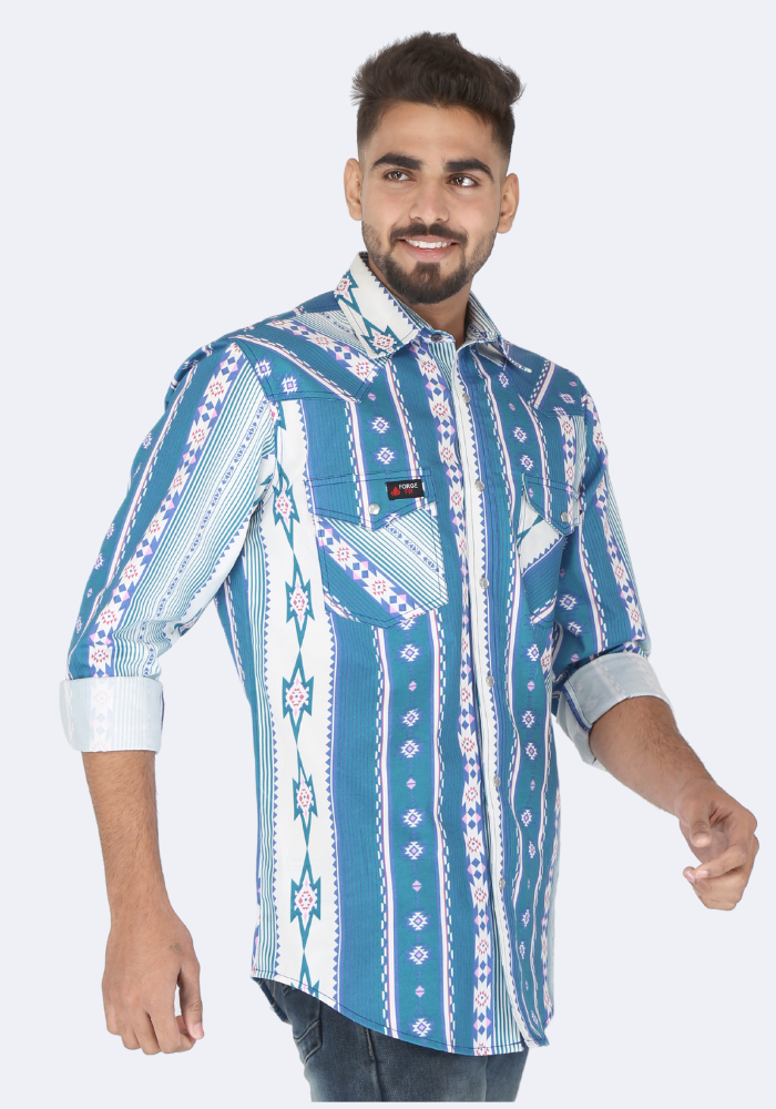 Aztec Printed Long Sleeve Shirt