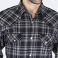 Forge Fr Men's Black Plaid Long Sleeve Shirt